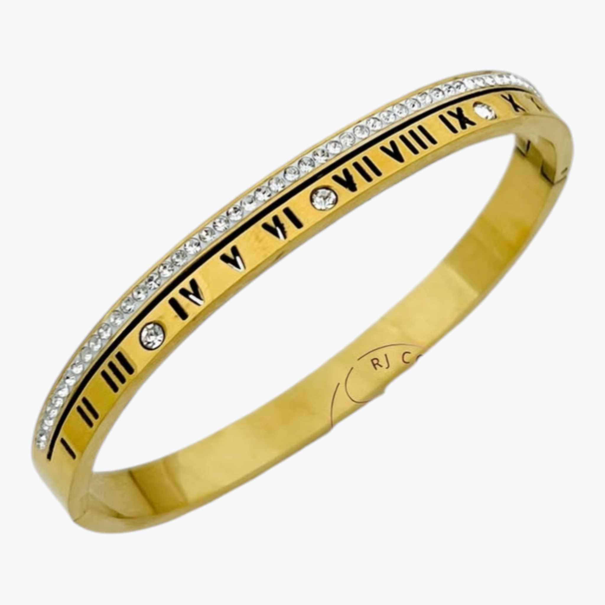 Roman Numeral Crystal Bangle